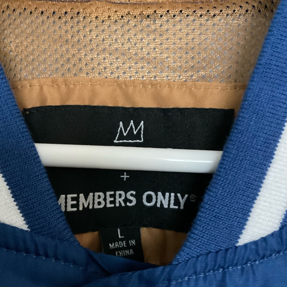Jean Michel Basquiat Members Only Mens Sz L Mona Lisa Streetwear Windbreaker NWT - Picture 3 of 12